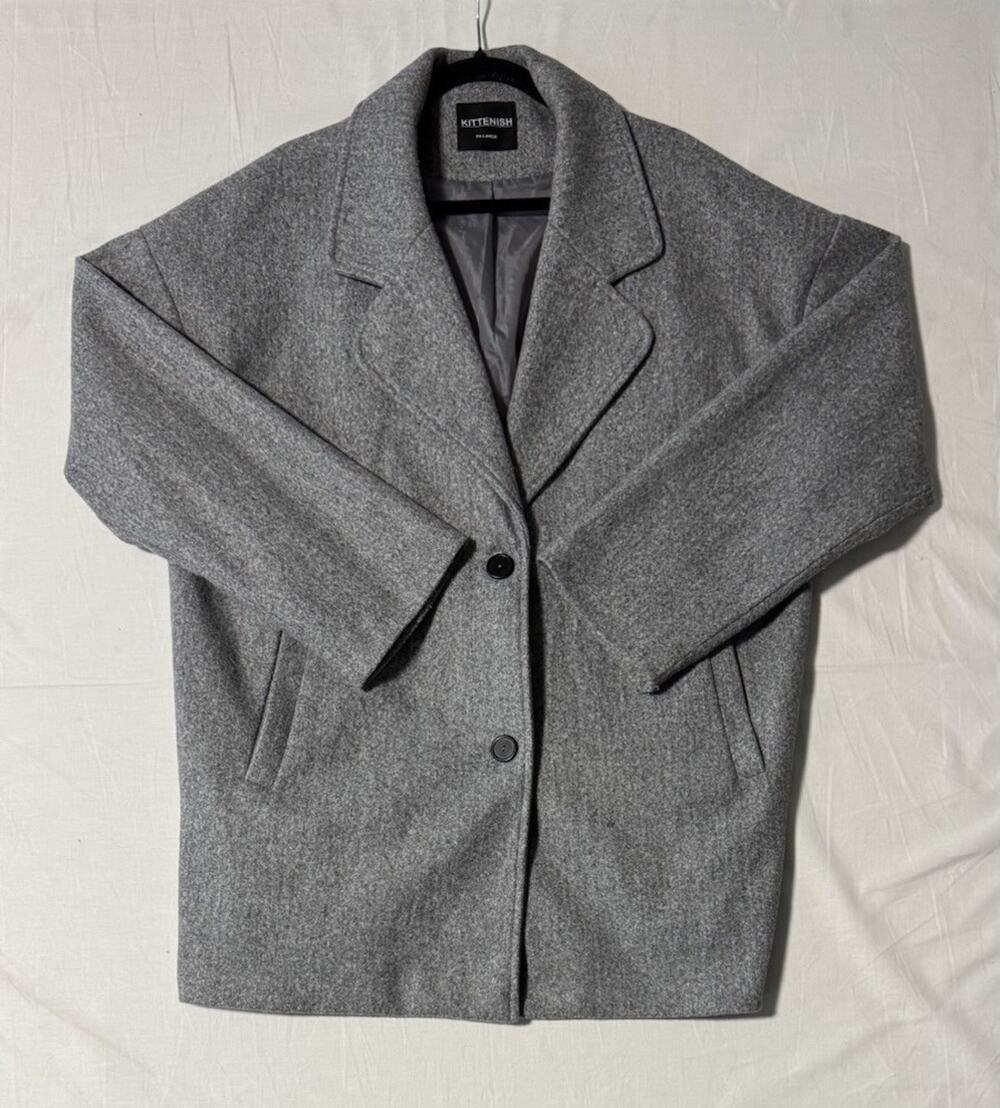 Kittenish - Women’s boyfriend Jacket/Midi-Coat Gray Size XXL